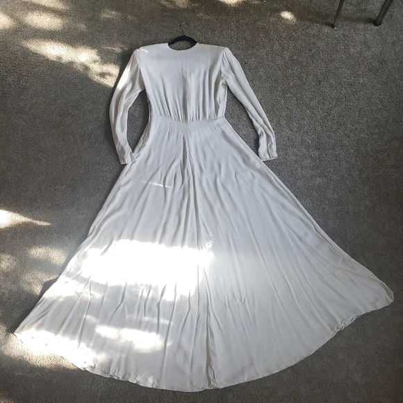 1940s Vintage Bridal Wedding Gown Dress Veil Belt - Picture 8 of 14